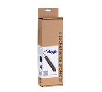 SCHUTZLEISTE AK-SP-05U (5 STECKPLÄTZE + 2 USB) AKYGA