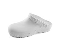 Schu'zz Bloc - Sabot Autoclavable Femme - Chaussures de Bloc Opératoire - Antidérapant, Stérélisable et Confortable - Norme en Iso 20347 - Blanc, 39 UE