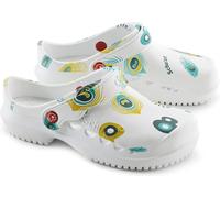 Schu'zz Schuzz Sabot Femme Chaussures professionnelles PROTEC Femme imprimé Plume de paon / Multicolor EUR 37