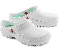 Schu'zz Schuzz Sabot Femme Chaussures professionnelles PROTEC Femme uni Blanc & Aqua / Blanc EUR 38