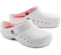 Schu'zz Schuzz Sabot Femme Chaussures professionnelles PROTEC Femme uni Blanc & Corail / Blanc EUR 36