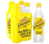SCHW. - Tonic Indian Raffiné aux Écorces de Quinquina, Saveur Fraîche et Amère (Pack 4 x 50cl) - vendu par unité