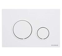 Schwab Plaque de commande Vela Duo Modèle 199 – Double touche Blanche pour réservoirs WC