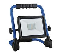 Schwabe 46341 Spot de chantier portatif 50 W avec cadre pliable pour éclairage extérieur et intérieur Bleu