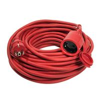 Schwabe 60264 Rallonge électrique Câble caoutchouc rouge 25m H05RRF 3G1,5 Extérieur / IP44 (Import Allemagne)