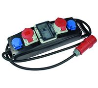 Schwabe 60804 Barre de Distribution S5+ en Caoutchouc pour Chantiers Protection IP44 Noir 400 V 16 A 230 V