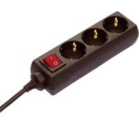 Schwabe E426901 Tischsteckdose 3fach Noir