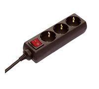 Schwabe E426901 Tischsteckdose 3fach Noir