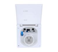 Schwabe Prise d'Alimentation CEE pour Caravanes 230V / 16A Prise à 3 Broches avec Couvercle Utilisation en Extérieur IP44 Made in Germany Blanc I 60484