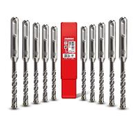 SCHWABENBACH® Foret SDS Plus Béton - Set de 10 pièces - 6mm x 110mm - Forets à Béton et Pierre de Haute Qualité - Compatibles Bosch, Hilti, Metabo (pas SDS MAX)