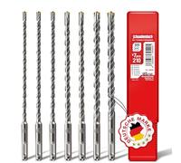 SCHWABENBACH® Foret SDS Plus Béton - Set de 7 Pièces - 5, 6, 8, 10, 12mm x 210 mm - Forets à Béton et Pierre de Haute Qualité - Compatibles Bosch, Hilti, Metabo