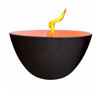 Schwabenfire Bougie d'extérieur en terre cuite anthracite - Élégante mèche permanente - Bougie de jardin idéale comme cadeau pour femme - Diamètre : 23 cm - Cadeau d'anniversaire pour femme