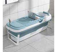 Schwänlein Baignoire Pliable pour Adulte - 158 x 60 x 53 cm - Bleu