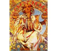 Schwagebo Puzzle en Bois 1000 Pièces Alphonse.Mucha Reproductions D'Œuvres Poster pour Adulte Jouet De Décompression Kq135Tz