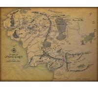 Schwagebo Puzzle en Bois 1000 Pièces Carte De La Terre du Milieu Poster pour La Famille Jouets Éducatifs Anti Stress Jc240Ms