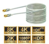 Schwaiger 15M Câble D'Antenne 110DB Câble Coaxial Câble Koax 8K 4K TV HD Prise