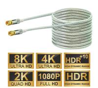 Schwaiger 15m Sat-Câble 110dB 8K 4K HD TV Câble D'Antenne Fiche-F Coaxial