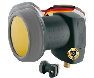 SCHWAIGER 319 Single LNB Sun Protect Digital résistant à la Chaleur Capuchon LNB Accessoires pour Parabole Sat Réception Protection Contre Les intempéries Contacts dorés Anthracite