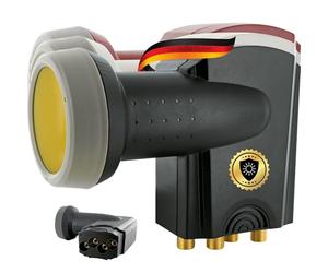 SCHWAIGER 401 Quattro LNB Sun Protect Digital résistant à la Chaleur Capuchon LNB Accessoires pour Parabole pour multiswitches Protection Contre Les intempéries Contacts dorés Anthracite