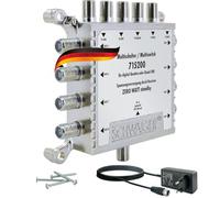 SCHWAIGER 5200 Distributeur Sat Multiswitch 5/8 Répartiteur Sat 8 participants numérique Distributeur Multiswitch 8 Voies avec Alimentation Externe pour LNB HDTV FullHD 4K UHD
