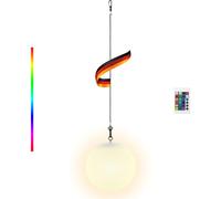SCHWAIGER -660173- Suspension solaire RGB LED Outdoor (50 Lm), dimmable, couleurs lumineuses blanc chaud et RGB, pour l'extérieur avec IP44, télécommande & Micro USB