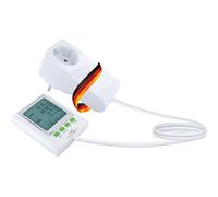 SCHWAIGER 661576 Appareil de mesure des coûts d'électricité Compteur de consommation d'électricité des coûts d'énergie Adaptateur de prise écran séparé avec câble de rallonge