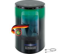 SCHWAIGER 661989 Stérilisateur à Ozone Désinfecteur Chargeur Éliminateur de bactéries Éliminateur de Virus avec éclairage LED Touchpad pour Smartphone Clés Porte-Monnaie Lunettes