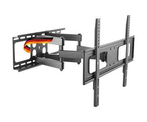 SCHWAIGER -9437- Support TV Mural | inclinable, inclinable | 94-218 cm | 37-86 Pouces | Support pour LED 4K OLED | Charge Max. 50 kg | Distance au Mur jusqu'à 51 cm | Norme VESA Max. 600x400 | Noir