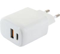 Schwaiger Adaptateur de charge 230V rapide USB/TypC blanc