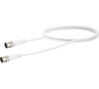 Schwaiger antenne, SAT Câble de raccordement [1x F à raccord rapide - 1x F à raccord rapide] 1.50 m 10 dB quadruple blindage blanc
