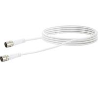 Schwaiger antenne, SAT Câble de raccordement [1x F à raccord rapide - 1x F à raccord rapide] 3.00 m 10 dB quadruple blindage blanc