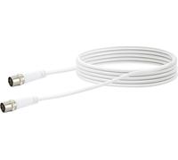 Schwaiger antenne, SAT Câble de raccordement [1x F à raccord rapide - 1x F à raccord rapide] 5.00 m 10 dB quadruple blindage blanc
