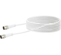 Schwaiger antenne, SAT Câble de raccordement [1x F à raccord rapide - 1x F à raccord rapide] 7.50 m 10 dB quadruple blindage blanc