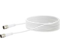 Schwaiger antenne, SAT Câble de raccordement [1x F à raccord rapide - 1x F à raccord rapide] 7.50 m 10 dB quadruple blindage blanc
