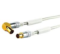 Schwaiger Câble antenne coudé avec noyau de ferrite 110 dB Longueur 3 m Transparent