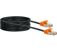 Schwaiger CKO7050 531 Schwaiger CAT7 Netzwerkkabel S/FTP Ste/Ste 5,00m schw/oran