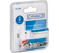 Schwaiger - Connecteur d'antenne - connecteur F (M) - 2 cm - coaxial - argent (pack de 4)