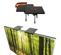 SCHWAIGER Étagère TV Lot de 2 Supports pour Écran Multimédia - Topper TV pour Téléviseur et Haut-Parleur - Support pour Magnétoscope 6 Pouces