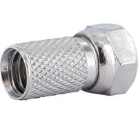 SCHWAIGER FST7510 241 Connecteur F Set de 10 connecteurs F à visser pour câble SAT Câble coaxial Câble d'antenne Accessoires Ø 7,5 mm Argent