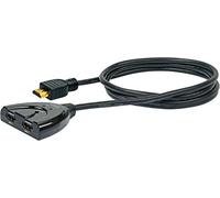 Schwaiger HDM21A 531 Verteilerkabel (HDMI, 2x Buchse auf Stecker, 0,7 m) schwarz