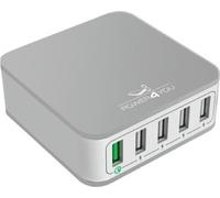 Schwaiger LAD450 532 5x USB 2400mAh bloc d'alimentation Qualcomm Qucik Charge 2.0 chargeur chargeur USB compatible avec smartphone, tablette