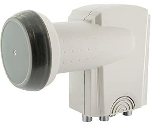 Schwaiger Quattro LNB 40mm, hellgrau Hellgrau