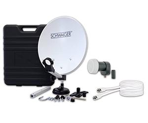 Schwaiger SATSET351 antenne Satellites Noir, Gris, Métallique