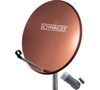 SCHWAIGER Système SAT 60 cm 1 participant Single-LNB brique-rouge