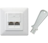 SCHWAIGER -TDU2628 532- Prise de raccordement réseau (UP) 2 prises RJ45 (8P8C), blanc