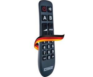 SCHWAIGER Télécommande Universelle UFB1100 533-2 en 1 20 Touches pour Personnes âgées Télécommande de Rechange Compatible avec Tous Les téléviseurs Samsung LG Sony Philips