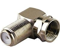 Schwaiger WAD8321531 Adaptateur coudé F Connexions: Fiche mâle F, Prise femelle F 2 pc(s)