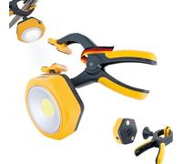 SCHWAIGER WLK250 Lampe de travail lampe à pince lampe de travail projecteur de travail lampe à pince projecteur LED chantier atelier 360° pivotant fixable jaune noir