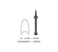 Schwalbe Jeu de valves tubeless 709785 en aluminium noir