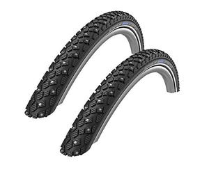 Schwalbe 11116448.02, Marathon Winter Plus Perf, SmartGuard, TwinSkin Unisexe Adulte, B/B+RT, 42-406 HS396 168 Steel Studs WIC 67EPI, Gris